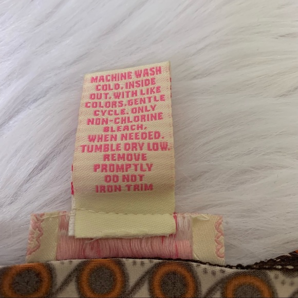 👻3/$15 Last Chance Sale! Candies Brown Vintage Patterned Dress Size Medium - Picture 4 of 5